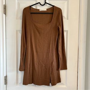 Oak And Fort Brown Long Sleeve Dress